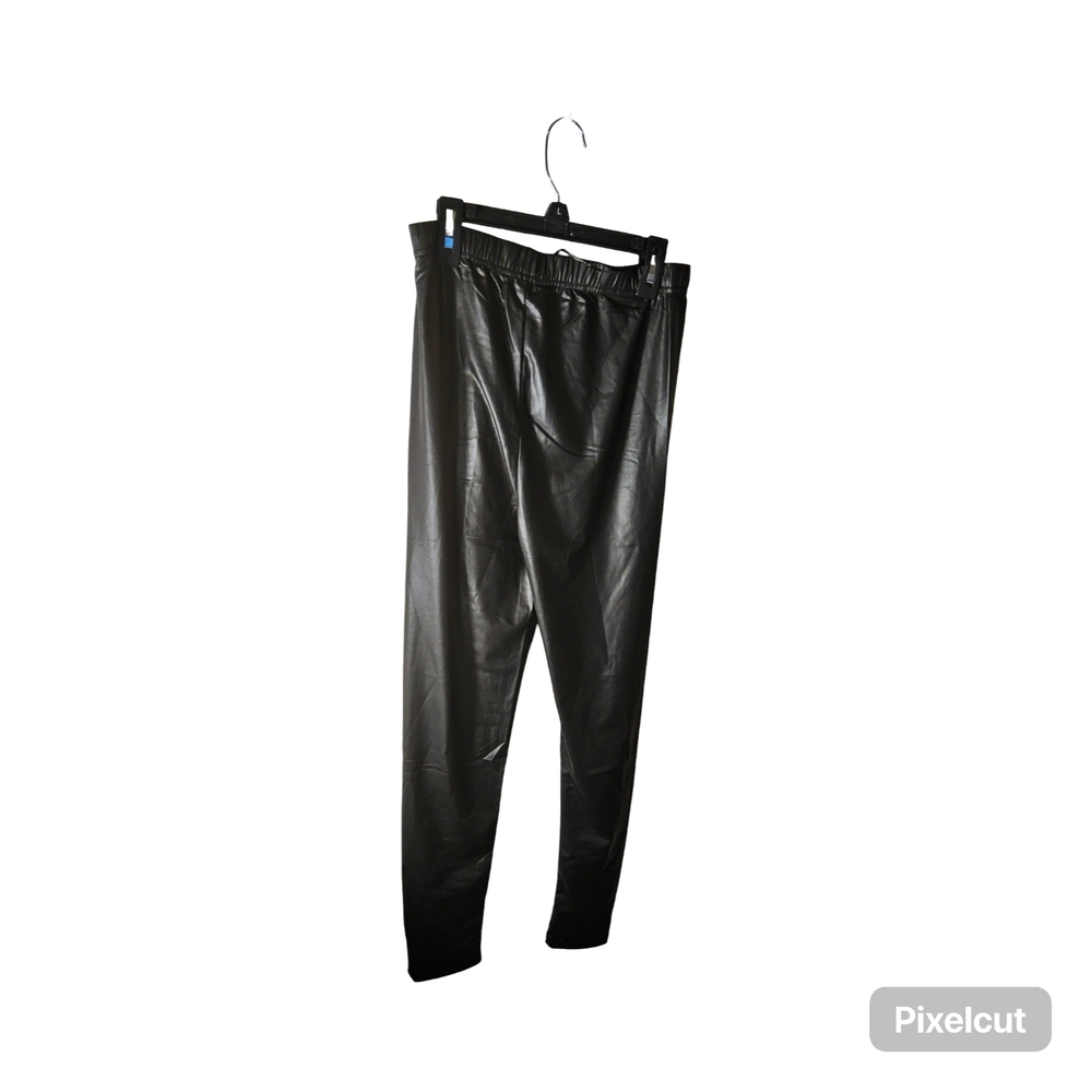 NWOT Connection 18 lycra faux leather stretch Black Leggings avail in Med or Lg